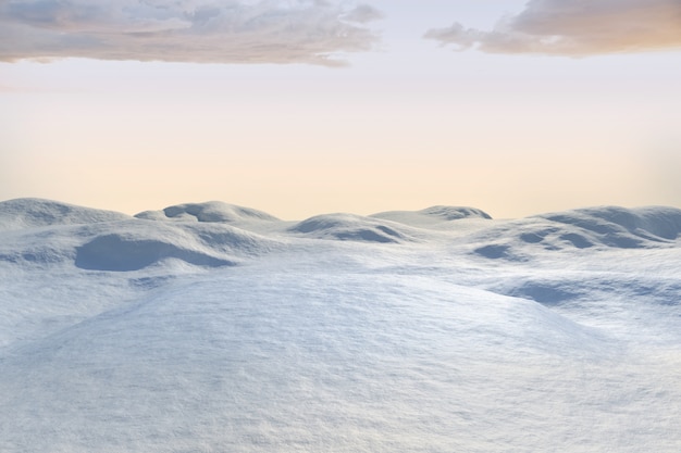 Digitally generated snowy land scape