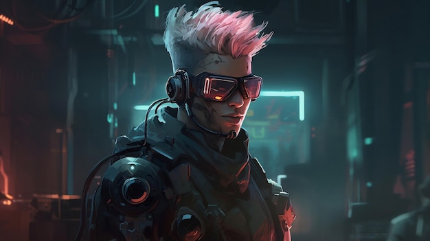 Digitalstyle avatar of a futuristic video game character