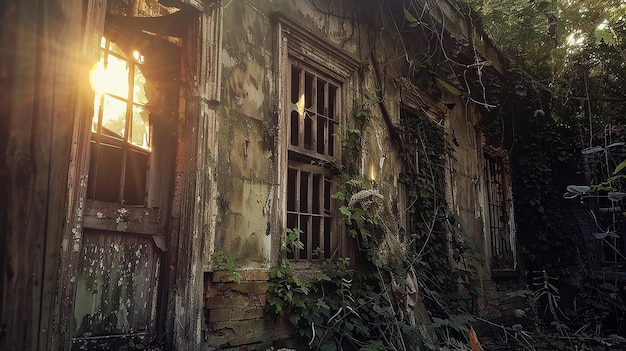 A Dilapidated Abandoned House Reclaimed by Nature