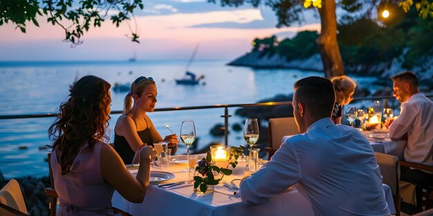 Dining al fresco by the sea