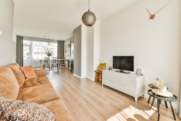 Dining area in comfortable living room