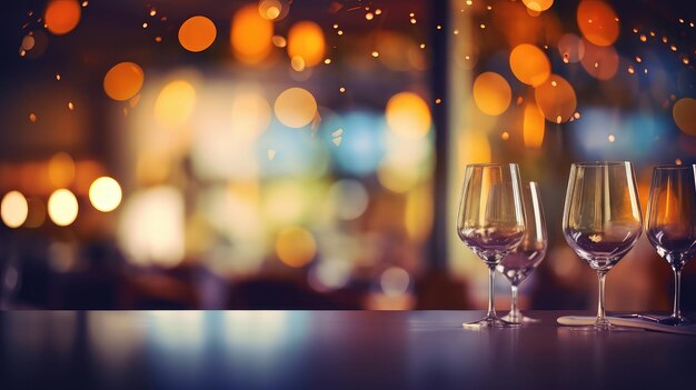 Dining bokeh restaurant background