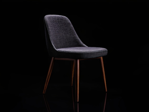 Photo dining chair isolated on black background ai generated