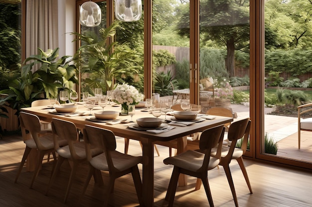 Dining room overlooking the garden