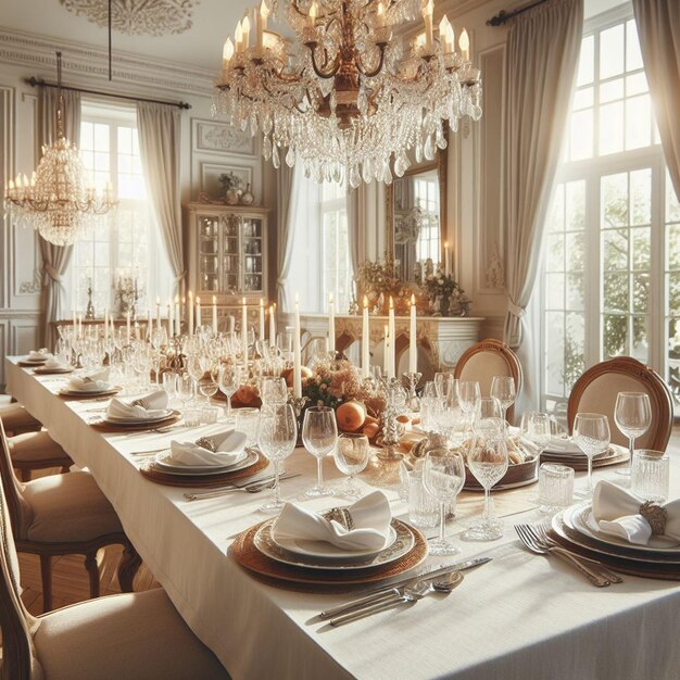 Photo dining table in the dining room