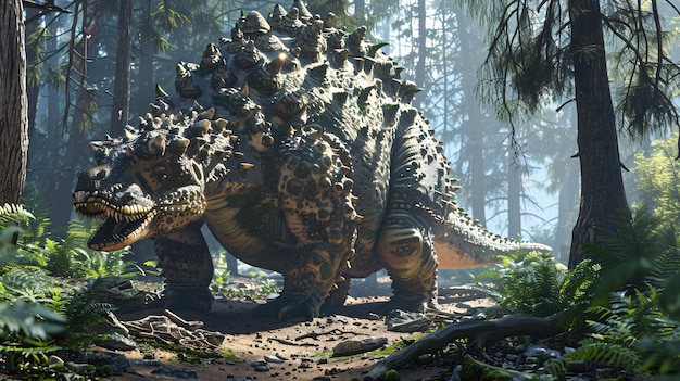 a dinosaur with a large head and body of a dinosaur