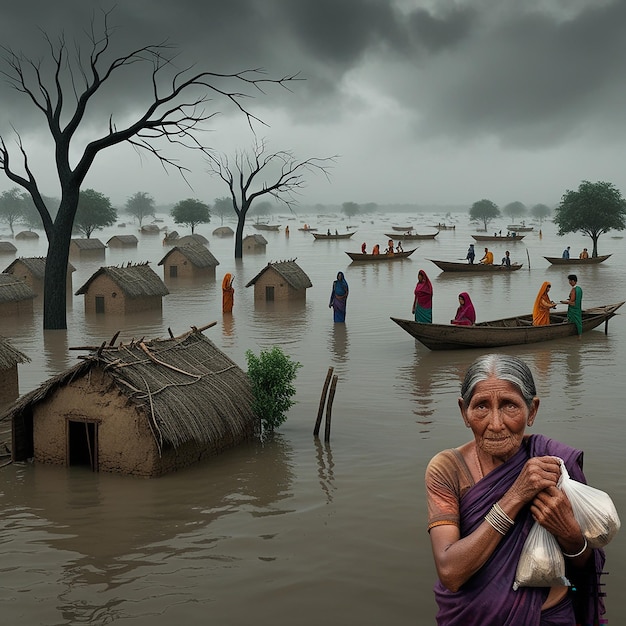 the dire situation of floods in