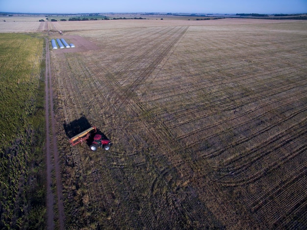 Direct seeding agricultural machinery in La Pampa patagonia Argentina