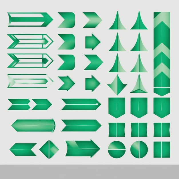 Photo directional vector arrow sign or icons set design