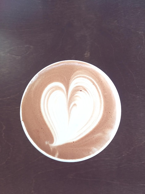 Photo directly above shot of coffee on table