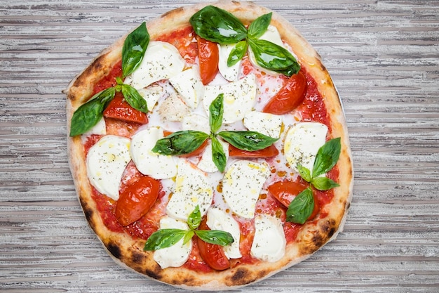 Photo directly above shot of pizza on table