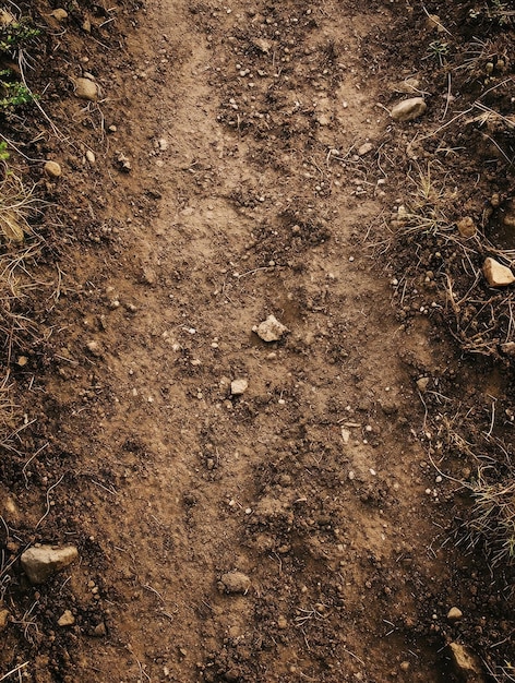 Photo dirt path texture background composition filling the entire screen