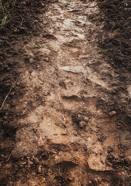 Dirt path texture background composition filling the entire screen