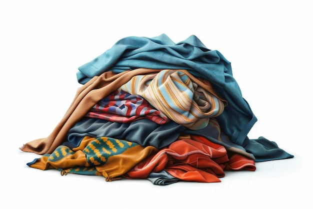 Photo dirty clothes pile flat icon doodle laundry day pile minimal symbol crumpled apparel garment heap