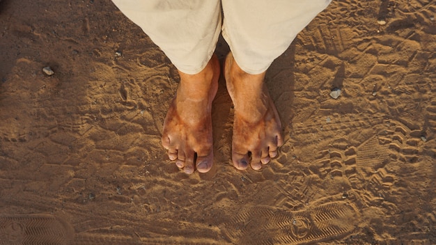 Dirty Feet on dry earth