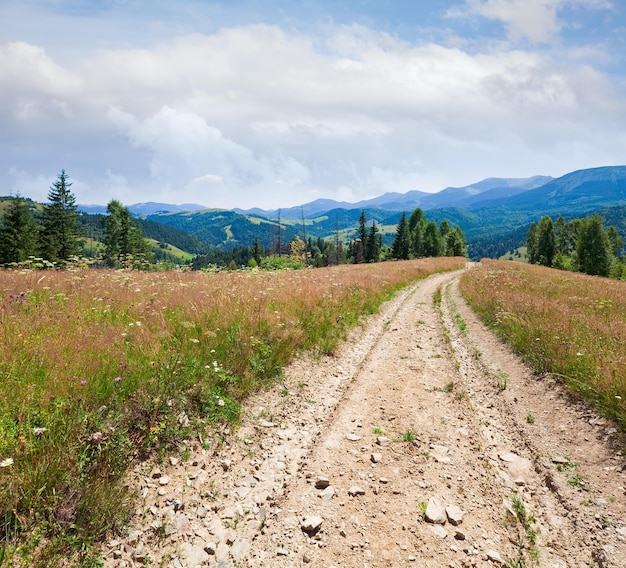 Dirty mountain road