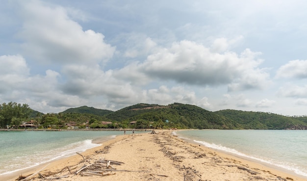 Dirty and polluted beach