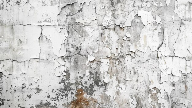 Photo a dirty wall with peeling paint and a broken line