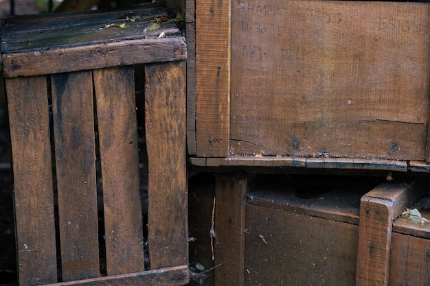 Dirty wooden boxes background