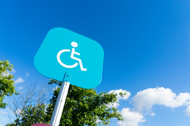 Disability sign parking outdoor