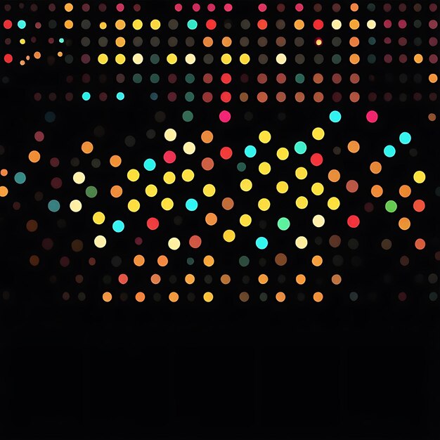 Photo disco lights dots pattern on black background vector illustration