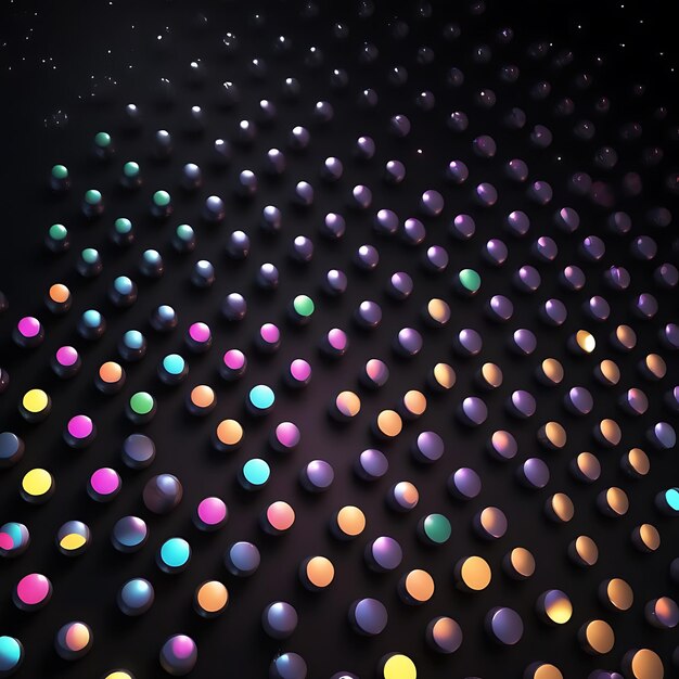 Photo disco lights dots pattern on black background vector illustration