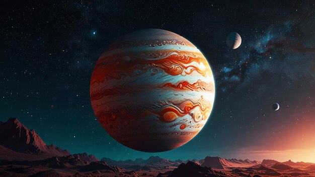 Photo discover jupiter the majestic gas giant of our solar system