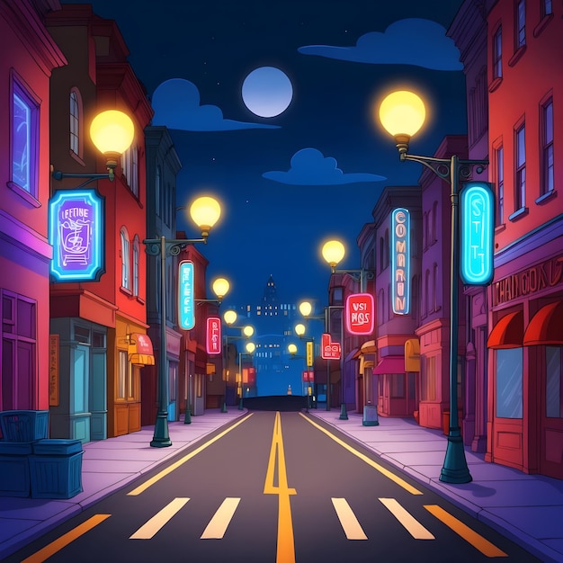 Photo discover magical cartoon street scenes