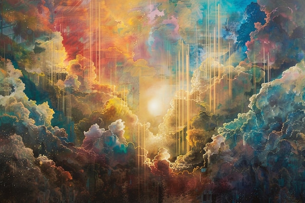 Discover the poetic allure of pillars of sunlight generative ai