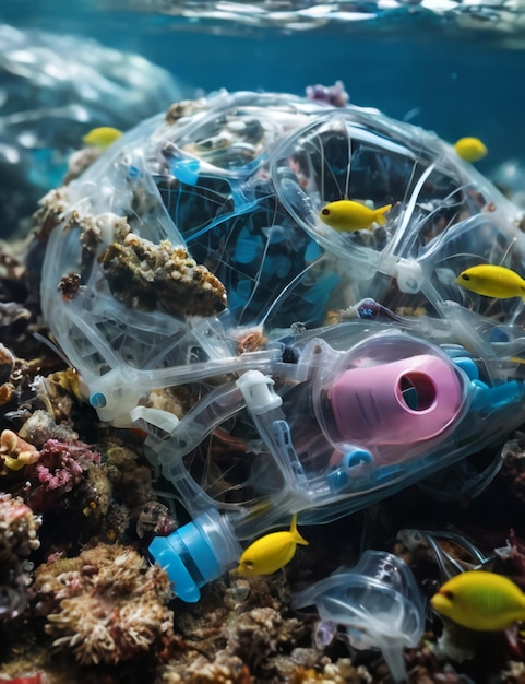 Discuss the devastating impact of plastic pollution on marine ecosystems