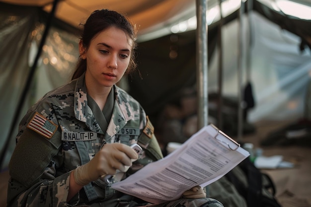 Photo discuss the role of military nurses in humanitaria generative ai