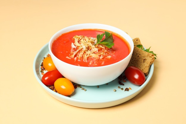 Dish made from tomatoes tasty tomato soup