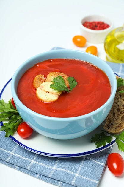 Dish made from tomatoes tasty tomato soup