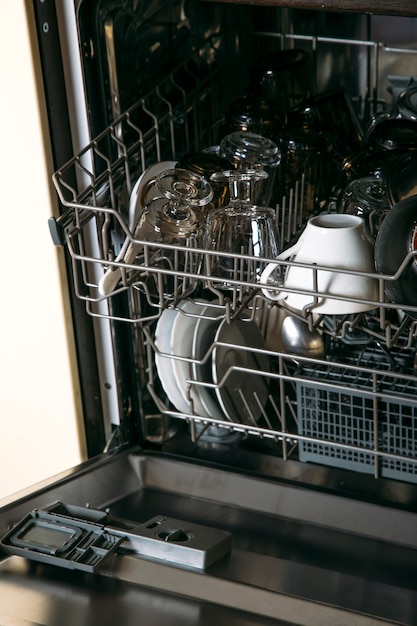 dishwasher with dishes