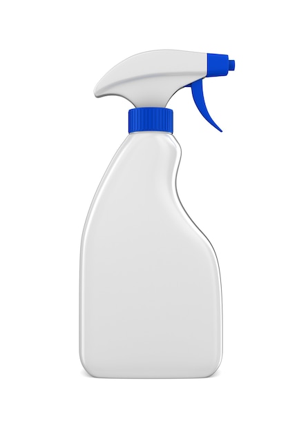 Disinfectant spray on white surface Isolated 