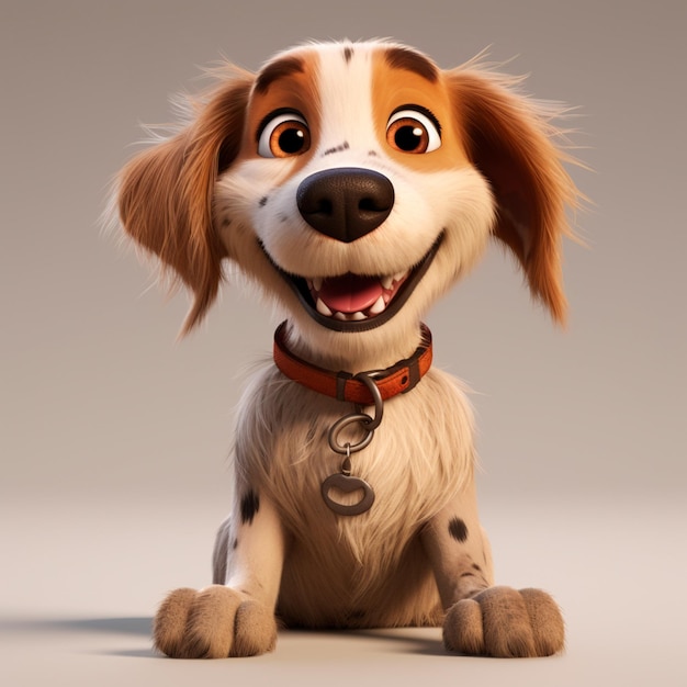 disney pixar style cute dog photography