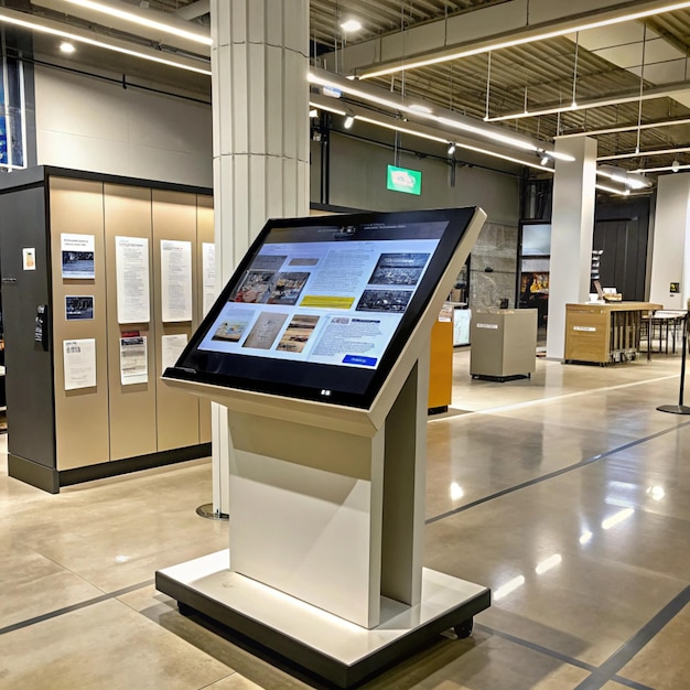 a display in a building with a sign that says quot mobile quot