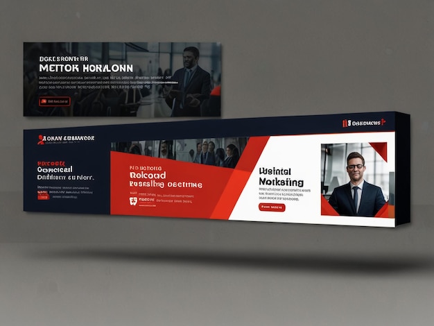 Photo a display of a business card with a man in a suit on it