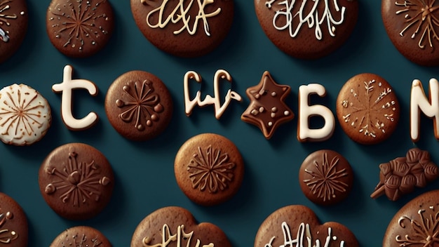 a display of cookies with the word  bunnies  on the bottom