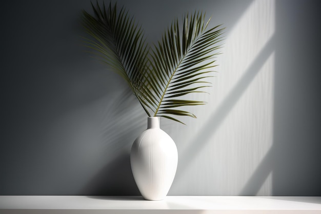 Display of Palm Leaves on Shelf Generative AI