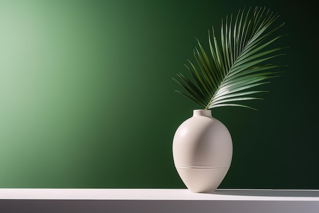 Display of Palm Leaves on Shelf Generative AI