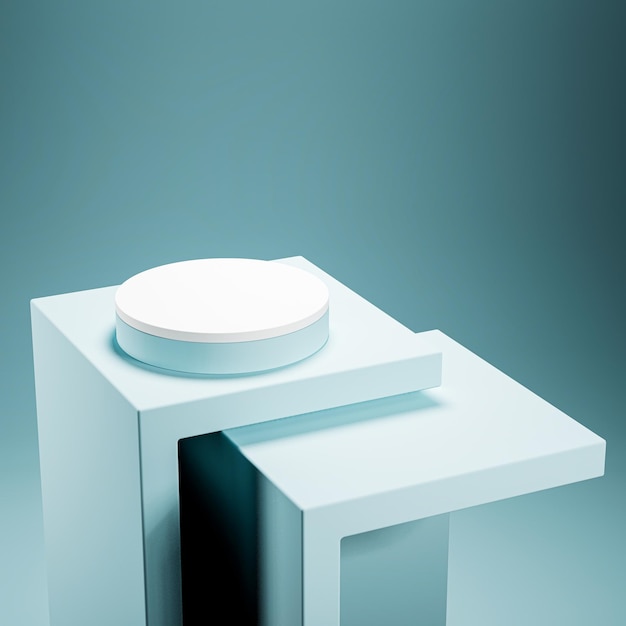 Display podium with background 3D rendering