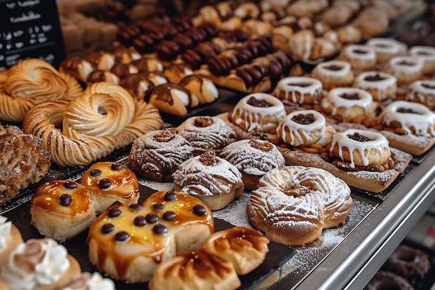 Display of Stylish Pastries Variety