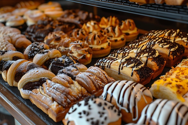 Display of Stylish Pastries Variety