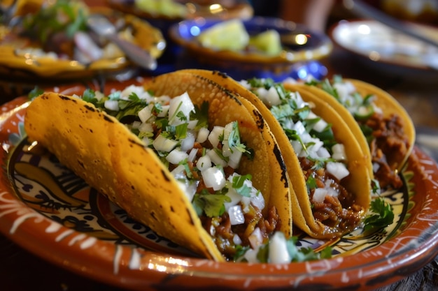 display tasty mexican food