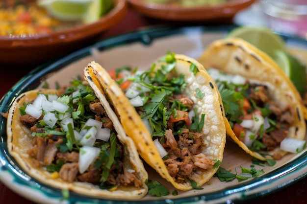 display tasty mexican food