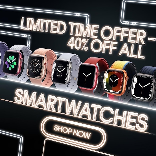 a display of watches for sale including one that says  discount sale