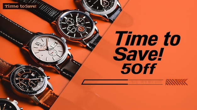 Photo a display of watches for time save the year