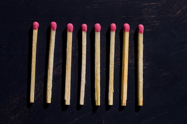 Distancing concept using burnt out match sticks