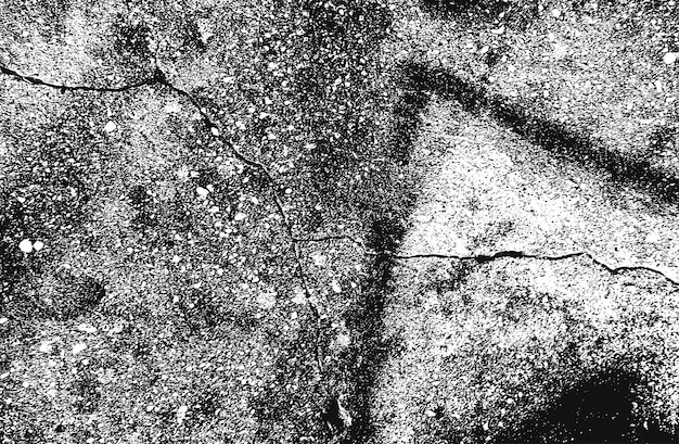 Distress old cracked concrete texture illustration Black and white grunge background